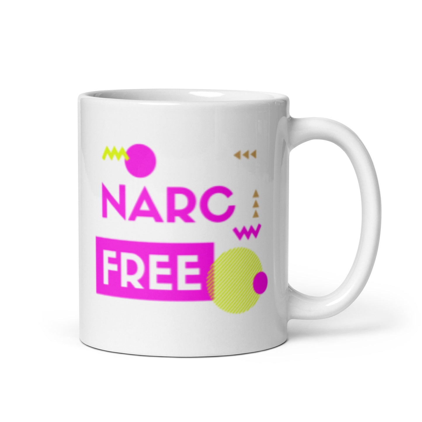 White Glossy Mug - NarcFree